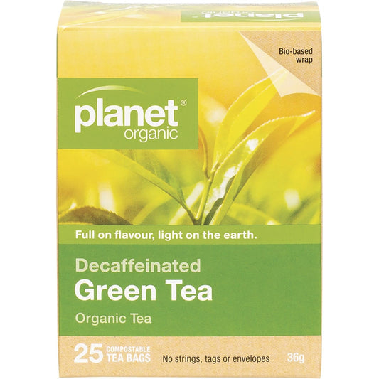 Planet Organic Herbal Tea Bags Green Tea Decaffeinated 25pk