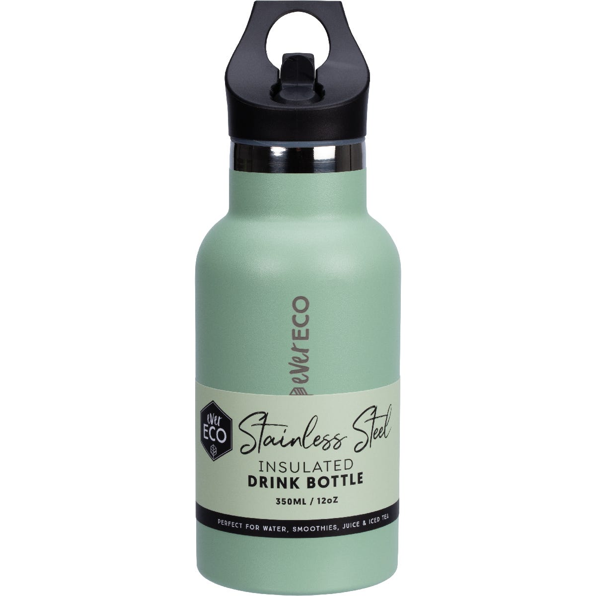 Ever Eco Insulated Stainless Steel Bottle Sage Sip Lid 350ml