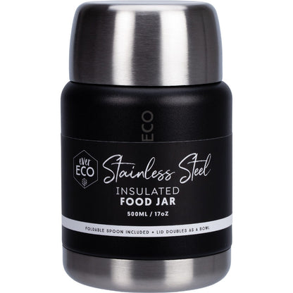 Ever Eco Insulated Stainless Steel Food Jar Onyx 500ml