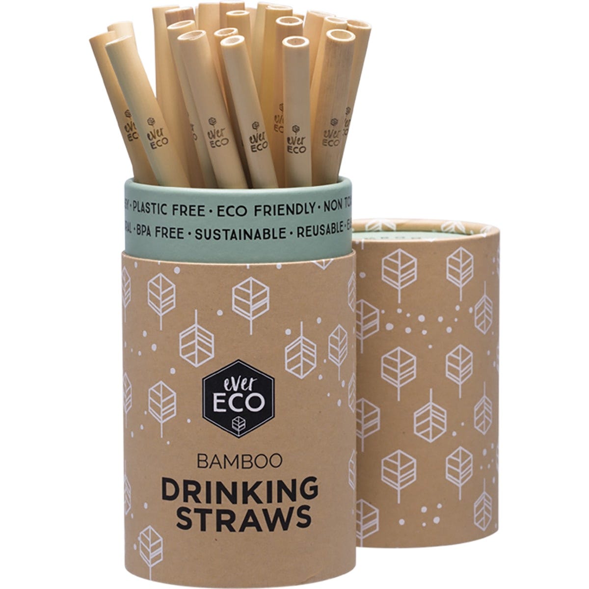 Ever Eco Bamboo Straws Straight Counter Display x30