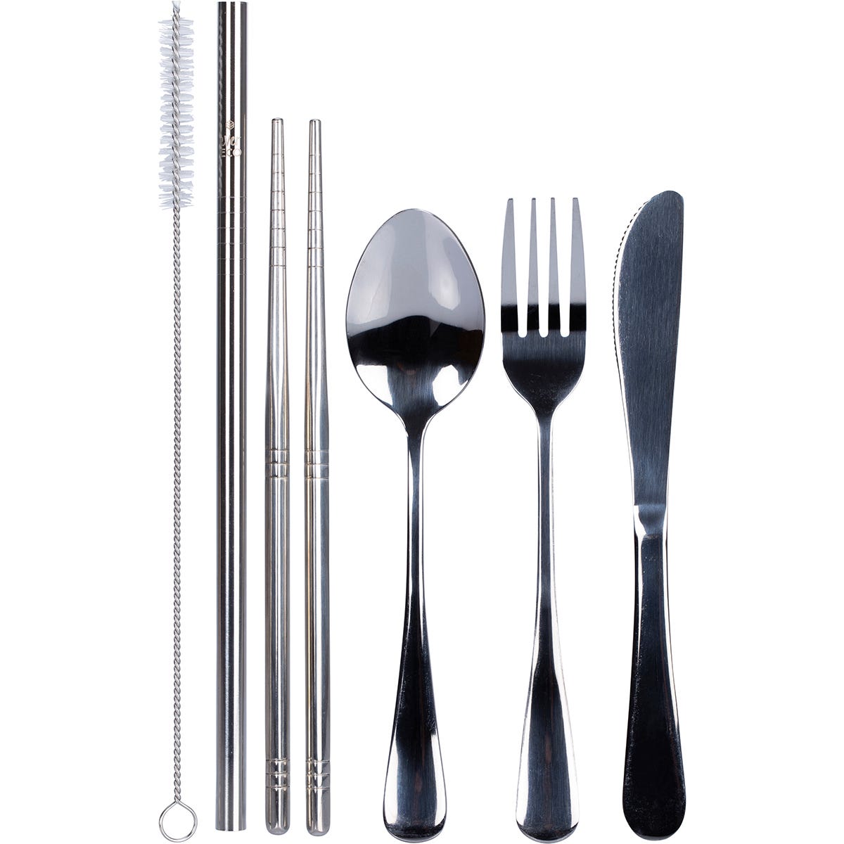 Ever Eco Stainless Steel Cutlery Set 7 Piece Travel Kit