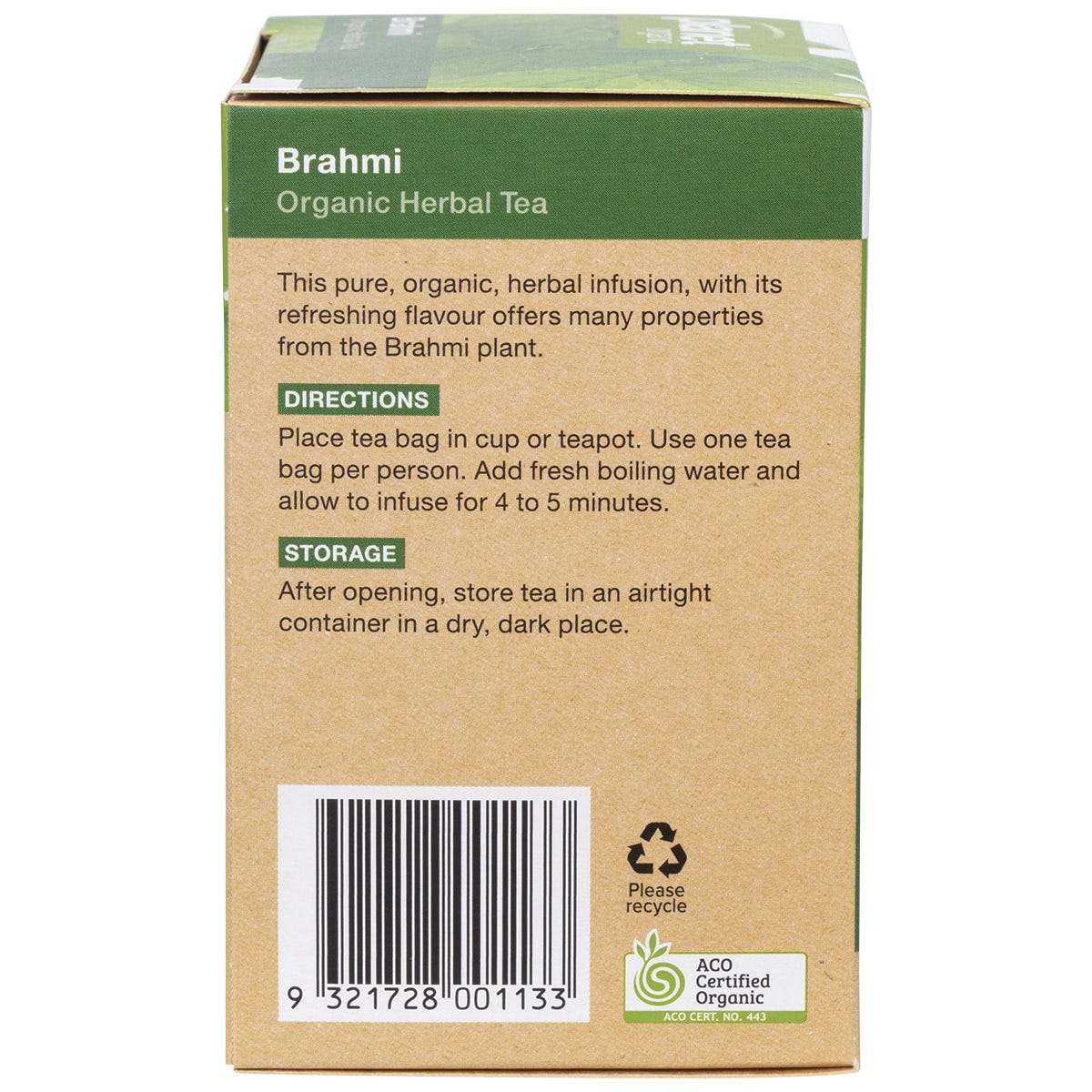 Planet Organic Herbal Tea Bags Brahmi 25pk