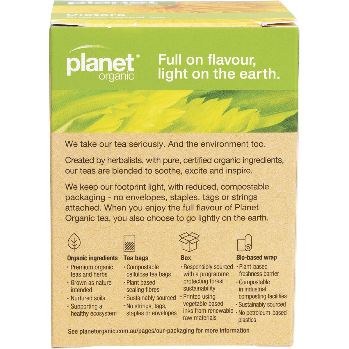 Planet Organic Herbal Tea Bags Dieters 25pk