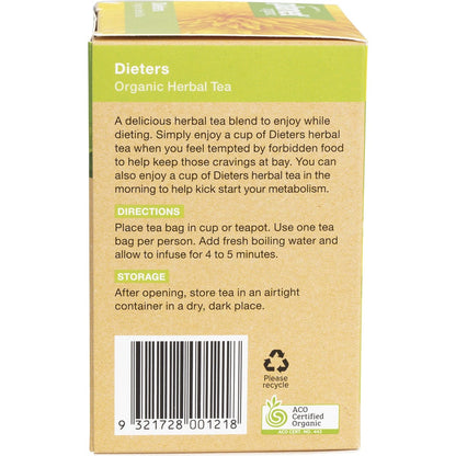 Planet Organic Herbal Tea Bags Dieters 25pk