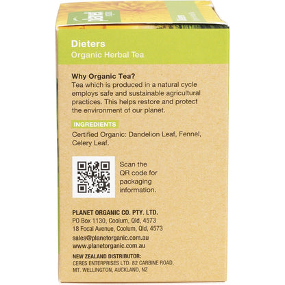 Planet Organic Herbal Tea Bags Dieters 25pk