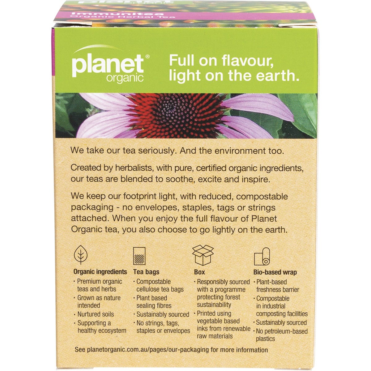 Planet Organic Herbal Tea Bags Immunitea 25pk