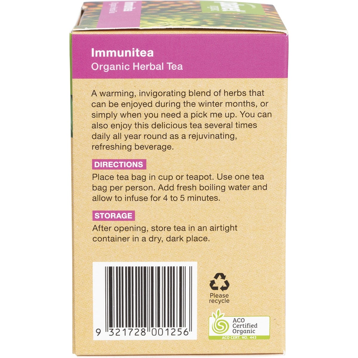 Planet Organic Herbal Tea Bags Immunitea 25pk