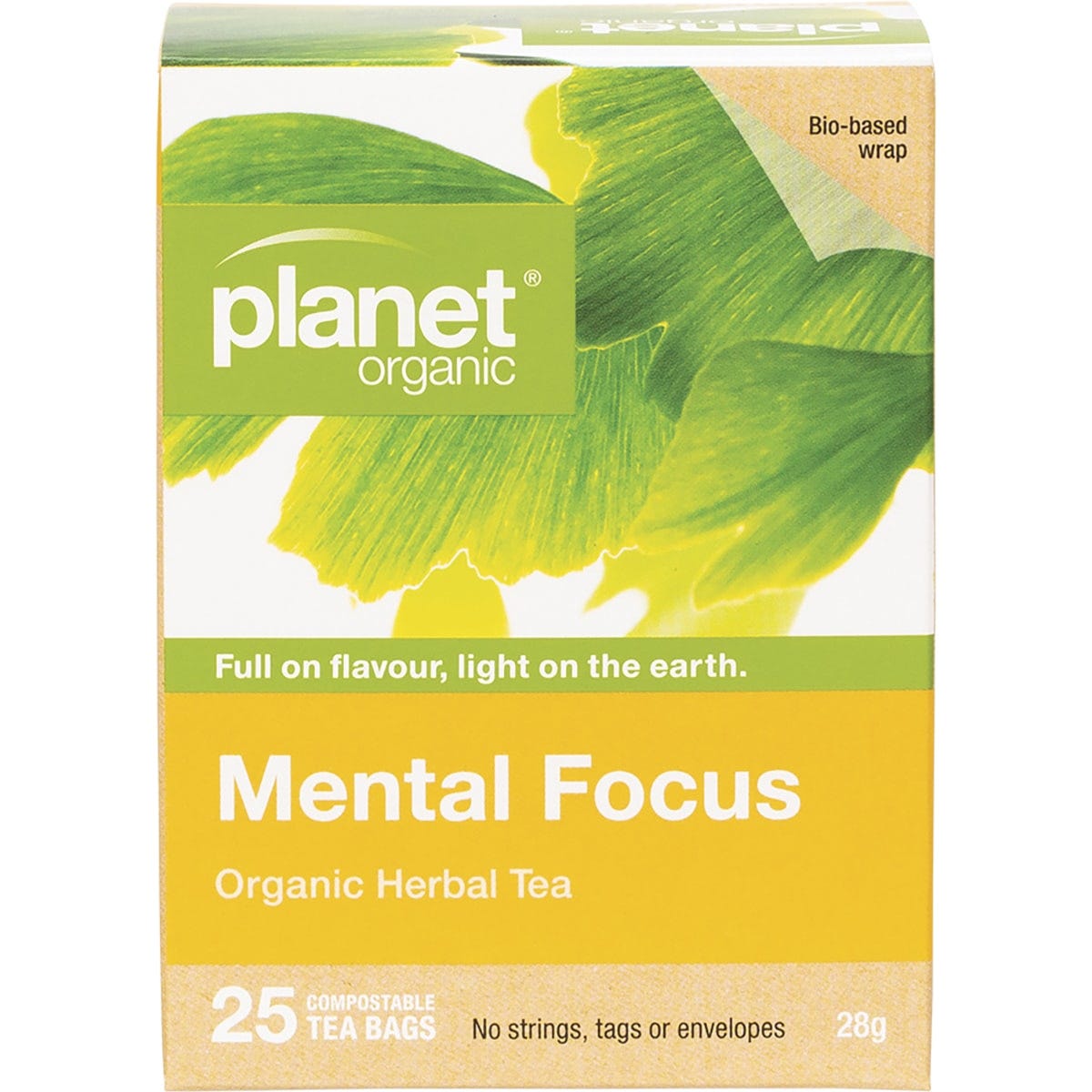 Planet Organic Herbal Tea Bags Mental Focus 25pk