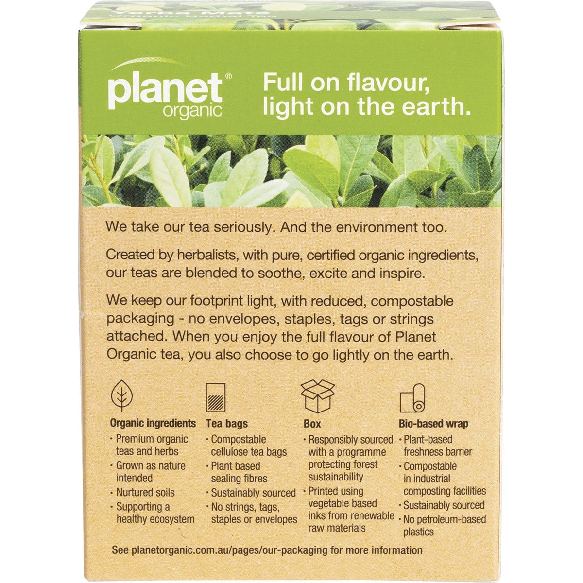 Planet Organic Herbal Tea Bags Yerba Maté 25pk