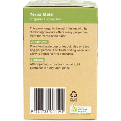 Planet Organic Herbal Tea Bags Yerba Maté 25pk