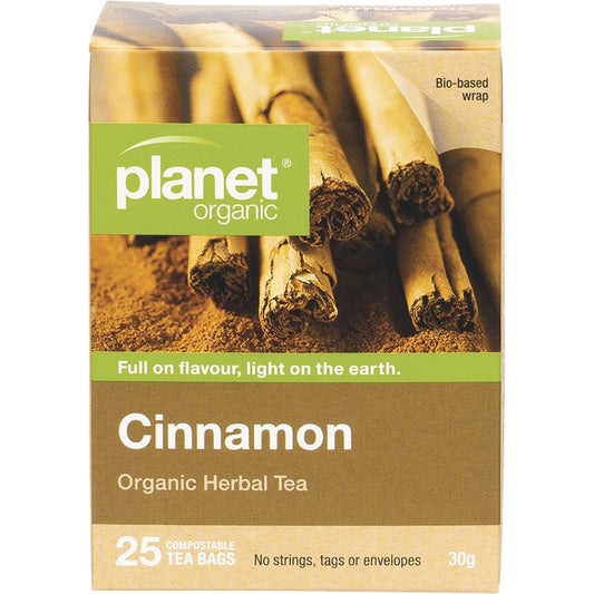 Planet Organic Herbal Tea Bags Cinnamon 25pk