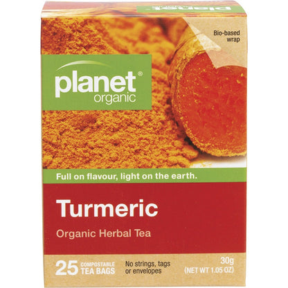 Planet Organic Herbal Tea Bags Turmeric 25pk