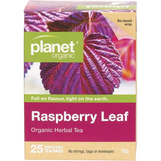 Planet Organic Herbal Tea Bags Raspberry Leaf 25pk