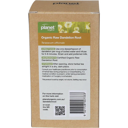 Planet Organic Herbal Loose Leaf Tea Organic Raw Dandelion Root 100g