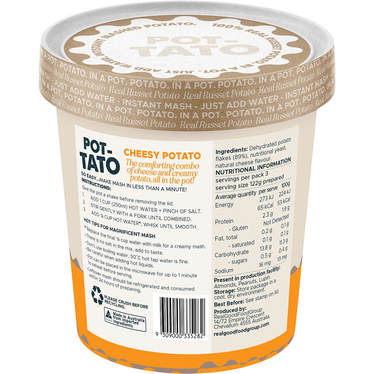 Purely Potato Instant Mashed POT-TATO Cheesy Potato 56g