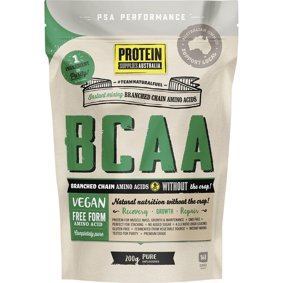 Protein Supplies Australia Branched Chain Amino Acids Pure 200g