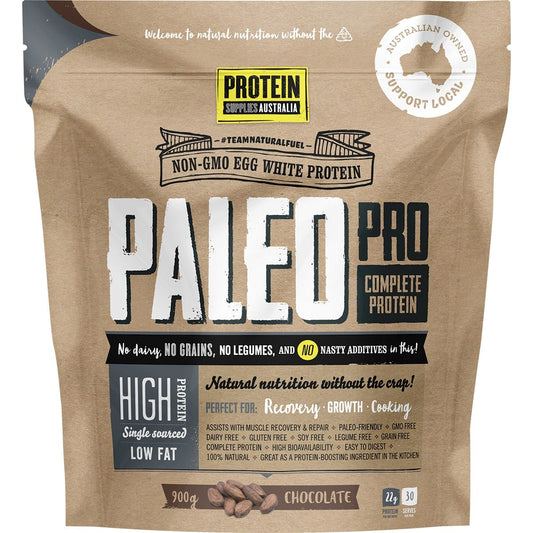 Protein Supplies Australia PaleoPro Egg White Protein Chocolate 900g