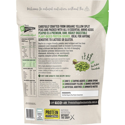 Protein Supplies Australia PeaPro Raw Pea Protein Pure 500g