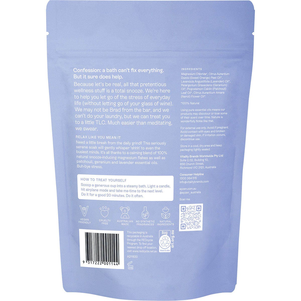 Epzen Magnesium Bath Flakes Calm Soak 500g