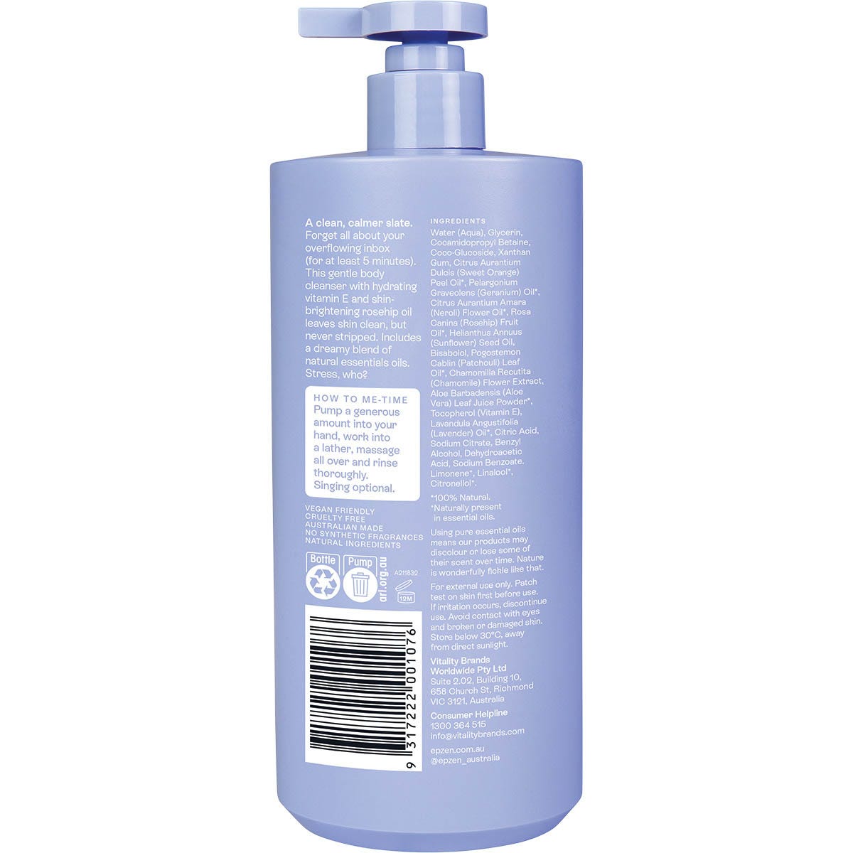 Epzen Body Wash Hydrating Calm Cleanse 750ml