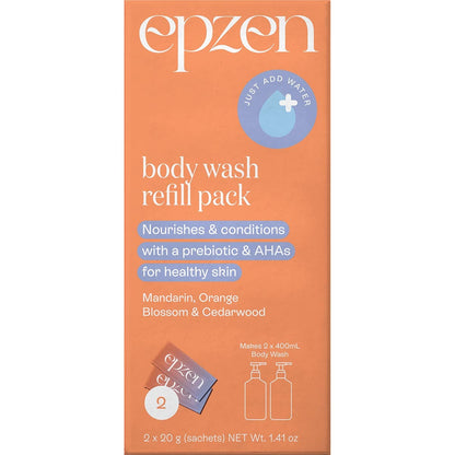 Epzen Body Wash Refill Pack Mandarin, Orange Blossom & Cedarwood 2x20g