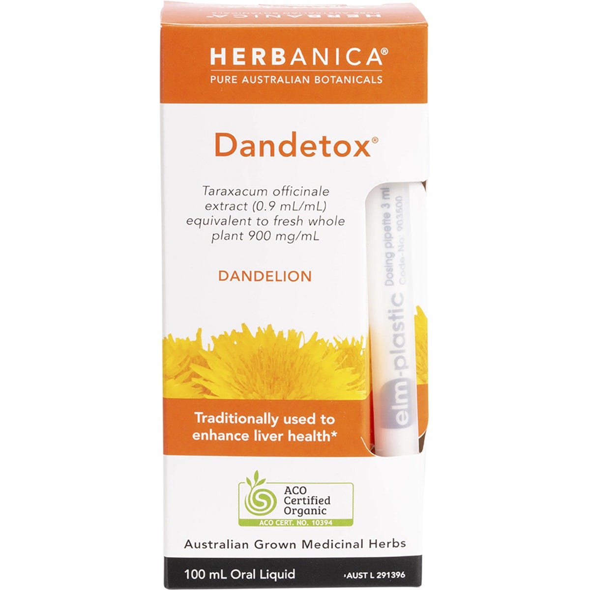 PPC Herbs Herbanica Herbal Tincture Dandetox Dandelion 100ml