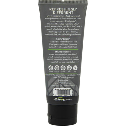 Redmond Earthpaste Toothpaste with Silver Spearmint & Charcoal 113g