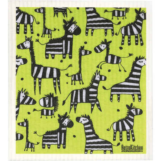 Retrokitchen 100% Compostable Sponge Cloth Zebra