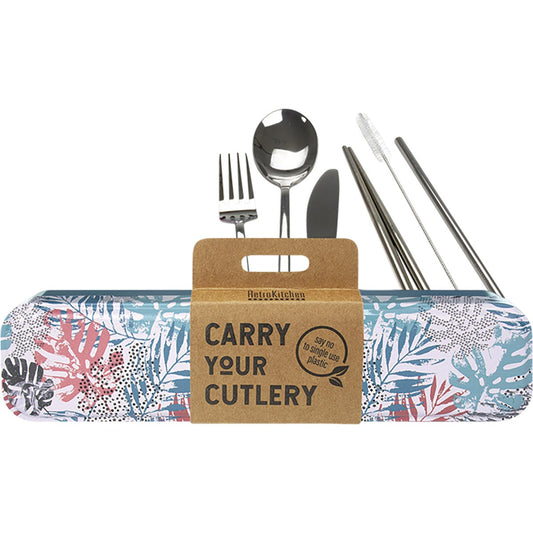 Retrokitchen Palm Frond Stainless Steel Cutlery Set