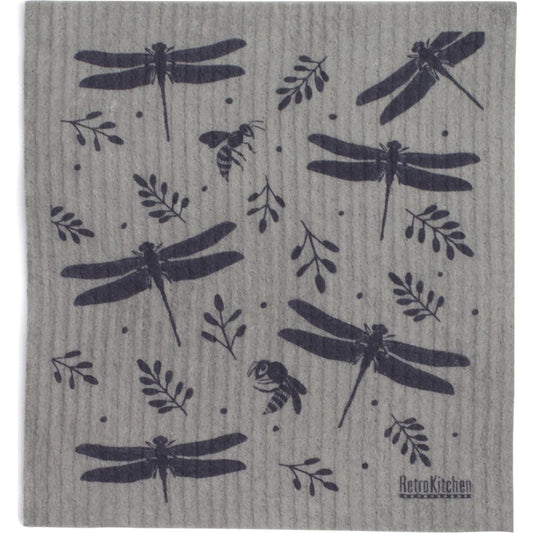 Retrokitchen 100% Compostable Sponge Cloth Dragonfly