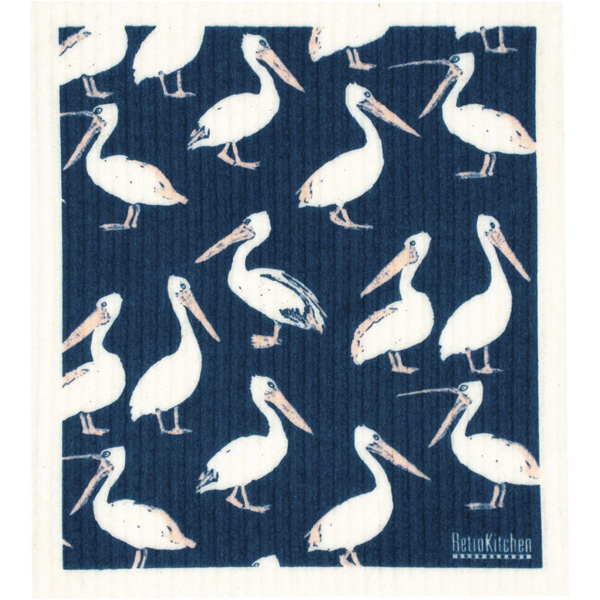 Retrokitchen 100% Compostable Sponge Cloth Pelicans