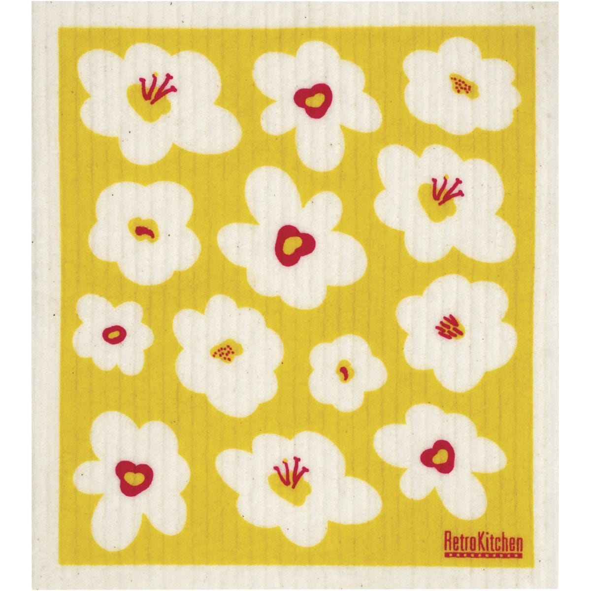 Retrokitchen 100% Compostable Sponge Cloth Retro Flowers