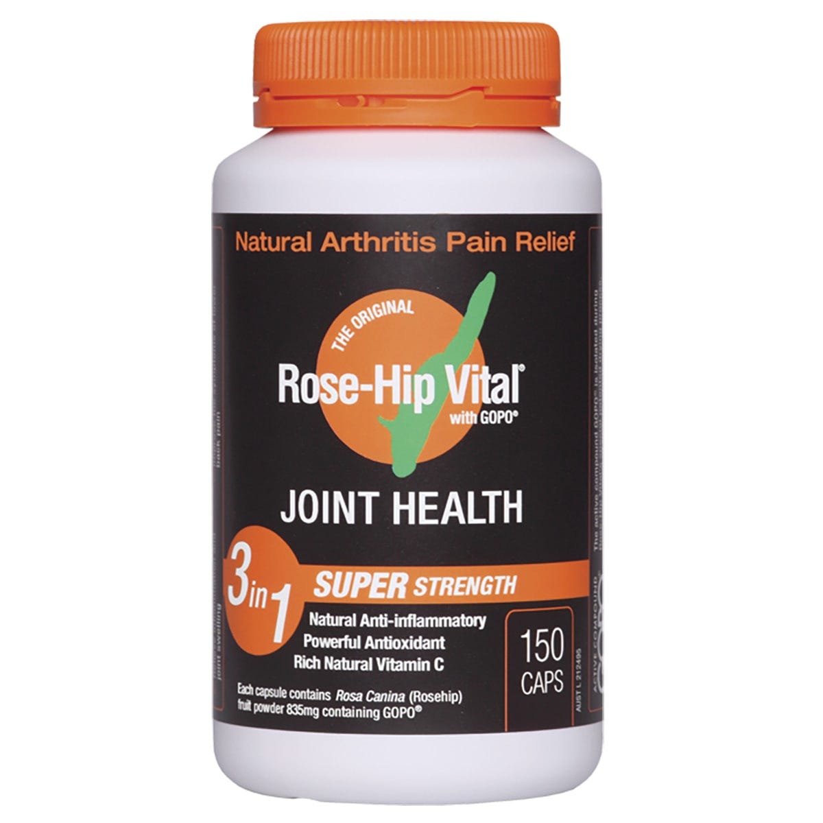 Rose-Hip Vital Arthritis Pain Relief Super Strength Capsules 150 Caps