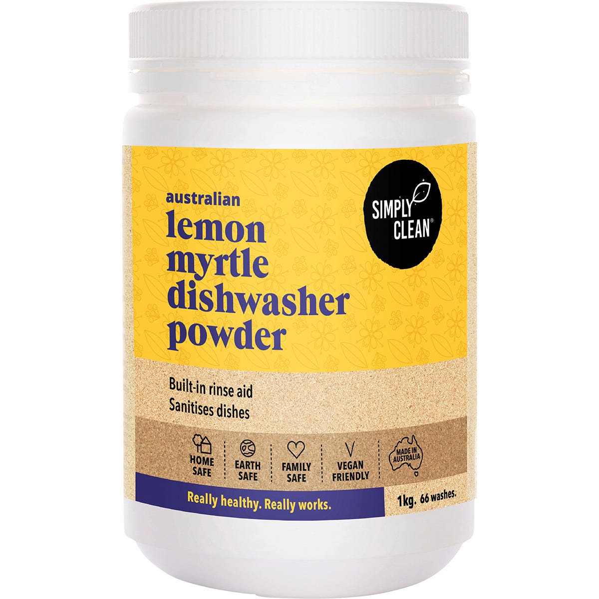 Simply Clean Dishwasher Powder Lemon Myrtle 1kg