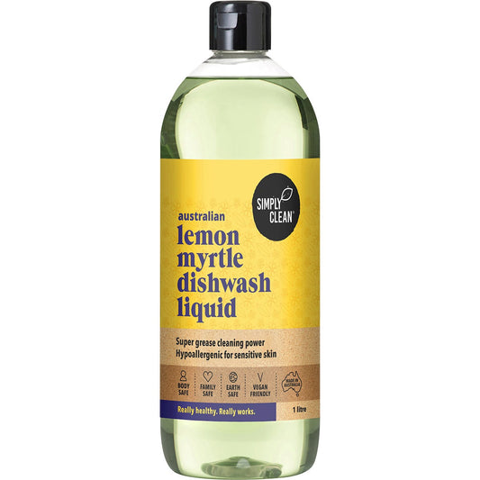 Simply Clean Dishwash Liquid Lemon Myrtle 1L