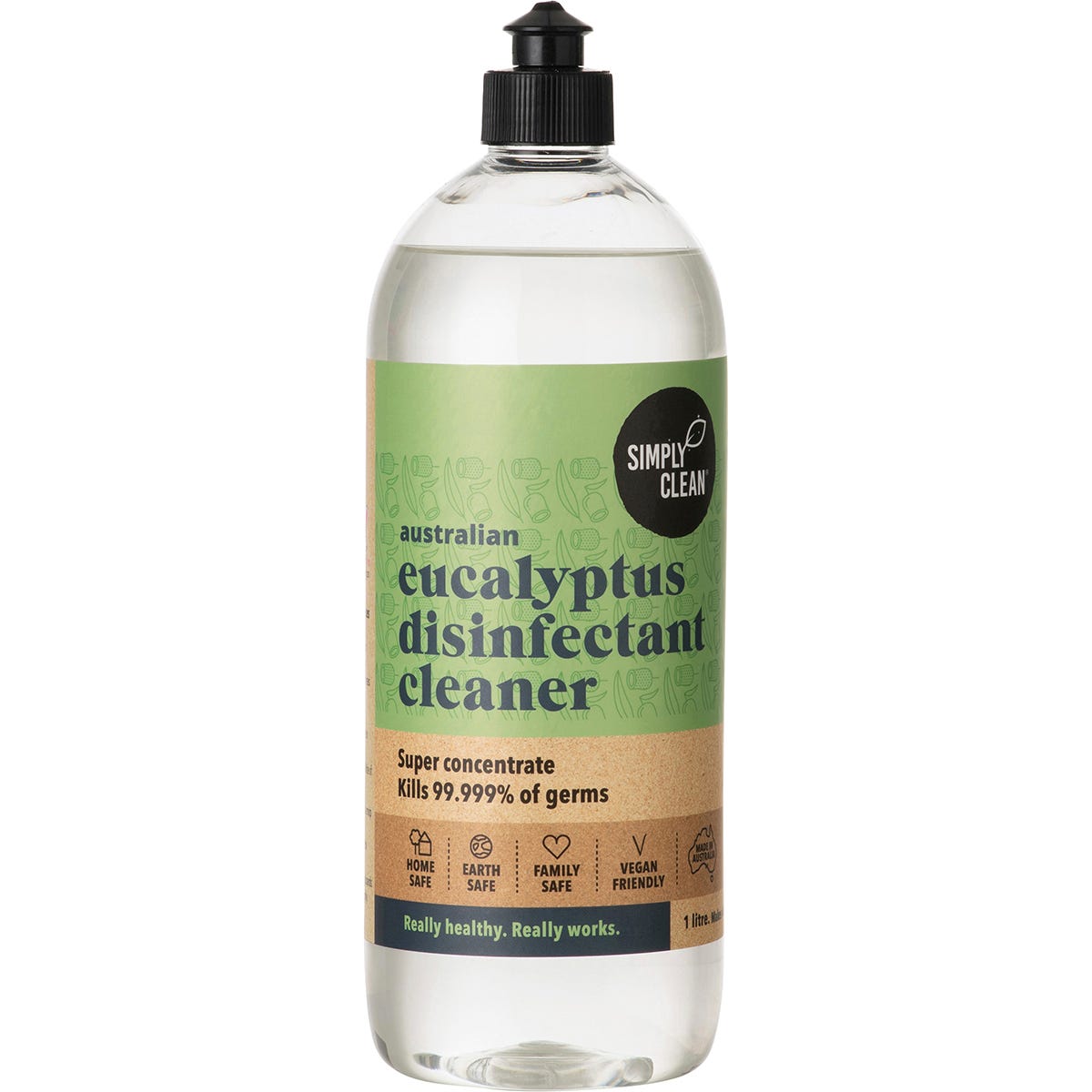 Simply Clean Disinfectant Cleaner Eucalyptus 1L