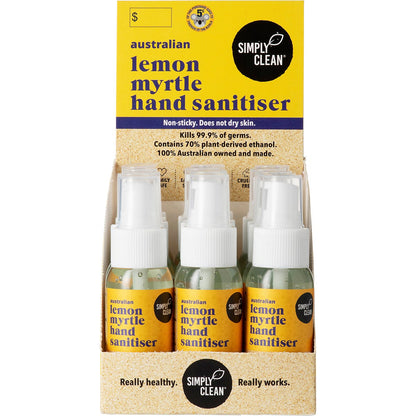 Simply Clean Hand Sanitiser Lemon Myrtle 15x50ml