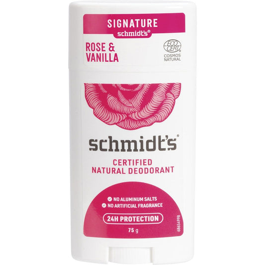 Schmidt's Deodorant Stick Rose + Vanilla 75g