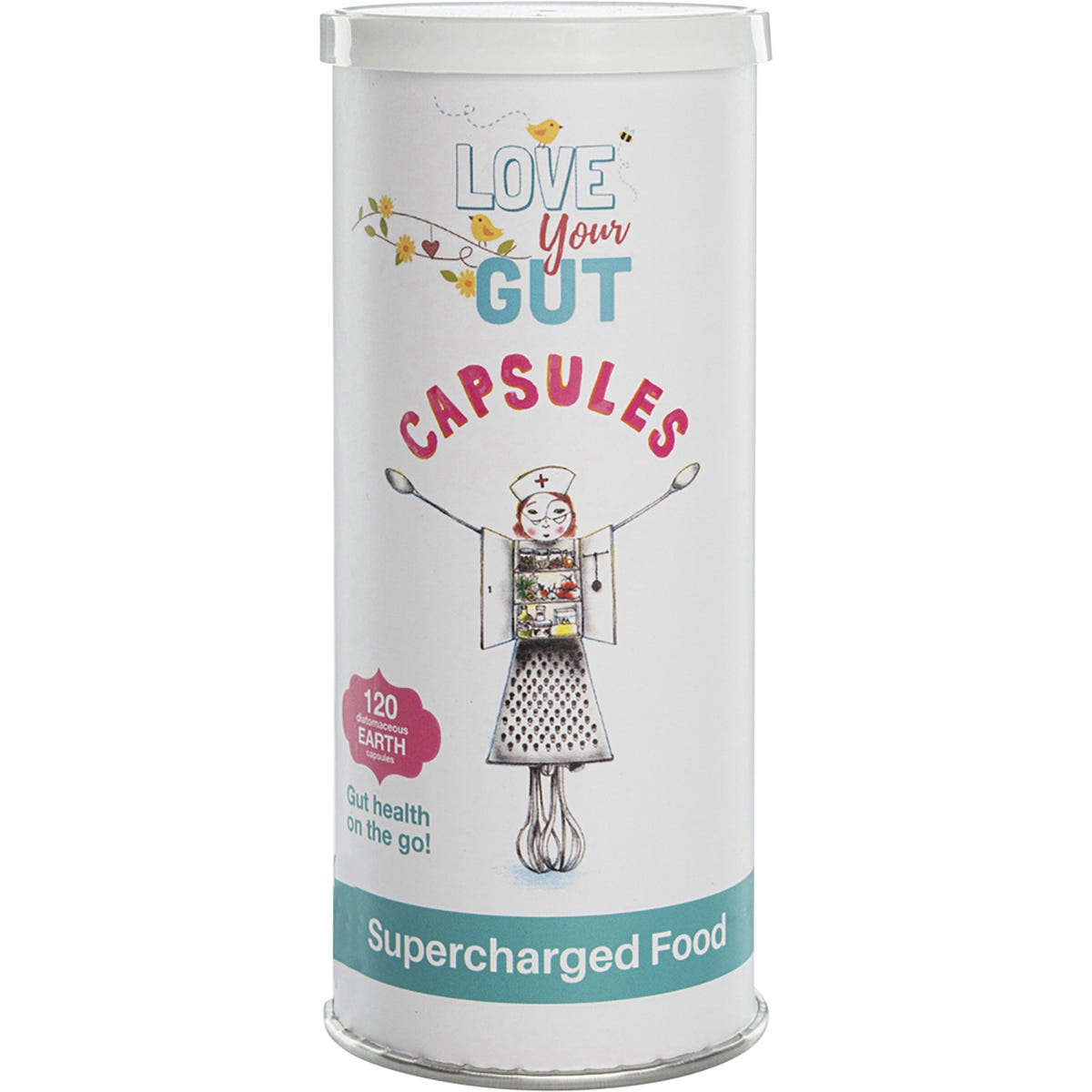 Supercharged Food Love Your Gut Capsules Diatomaceous Earth 120 Caps