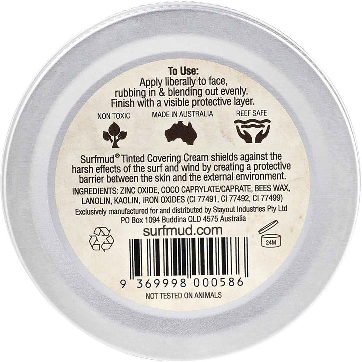 Surfmud Natural Zinc Tinted Covering Cream 45g