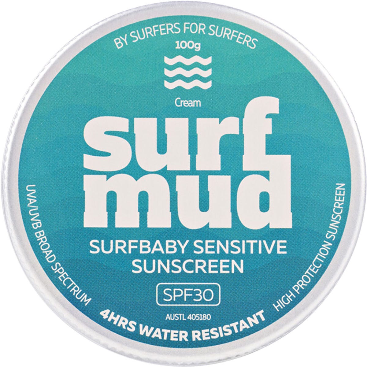 Surfmud Surfbaby Sensitive Sunscreen SPF 30 Tin 100g