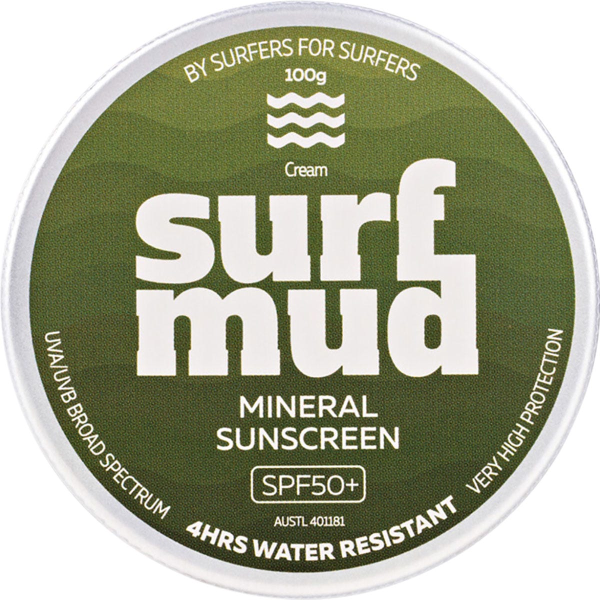 Surfmud Mineral Sunscreen SPF 50+ Tin 100g