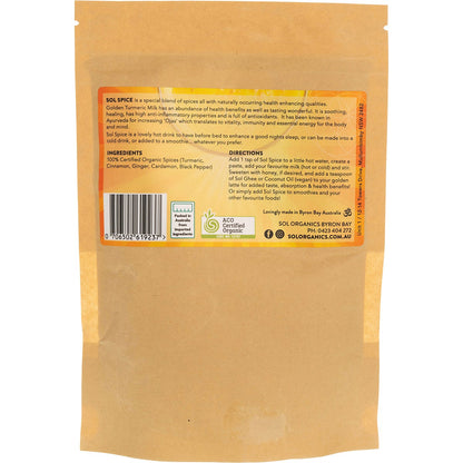 Sol Organics Golden Milk Turmeric Blend 130g