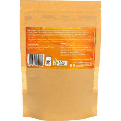 Sol Organics Coconut Golden Milk Turmeric Blend 130g