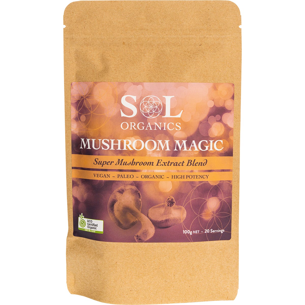 Sol Organics Mushroom Magic Super Mushroom Extract Blend 100g