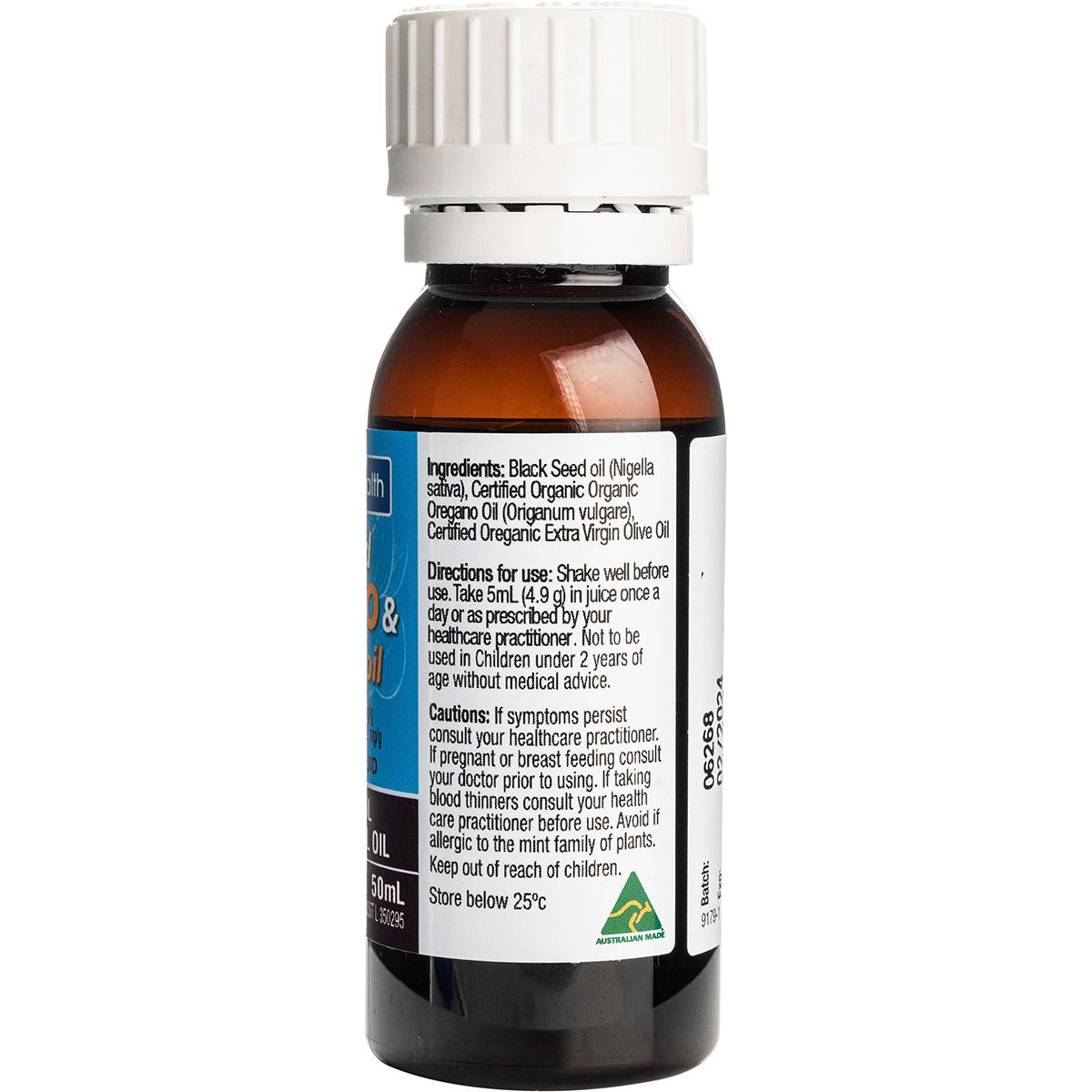 Solutions 4 Health Oil of Wild Oregano with Black Seed Oil 50ml