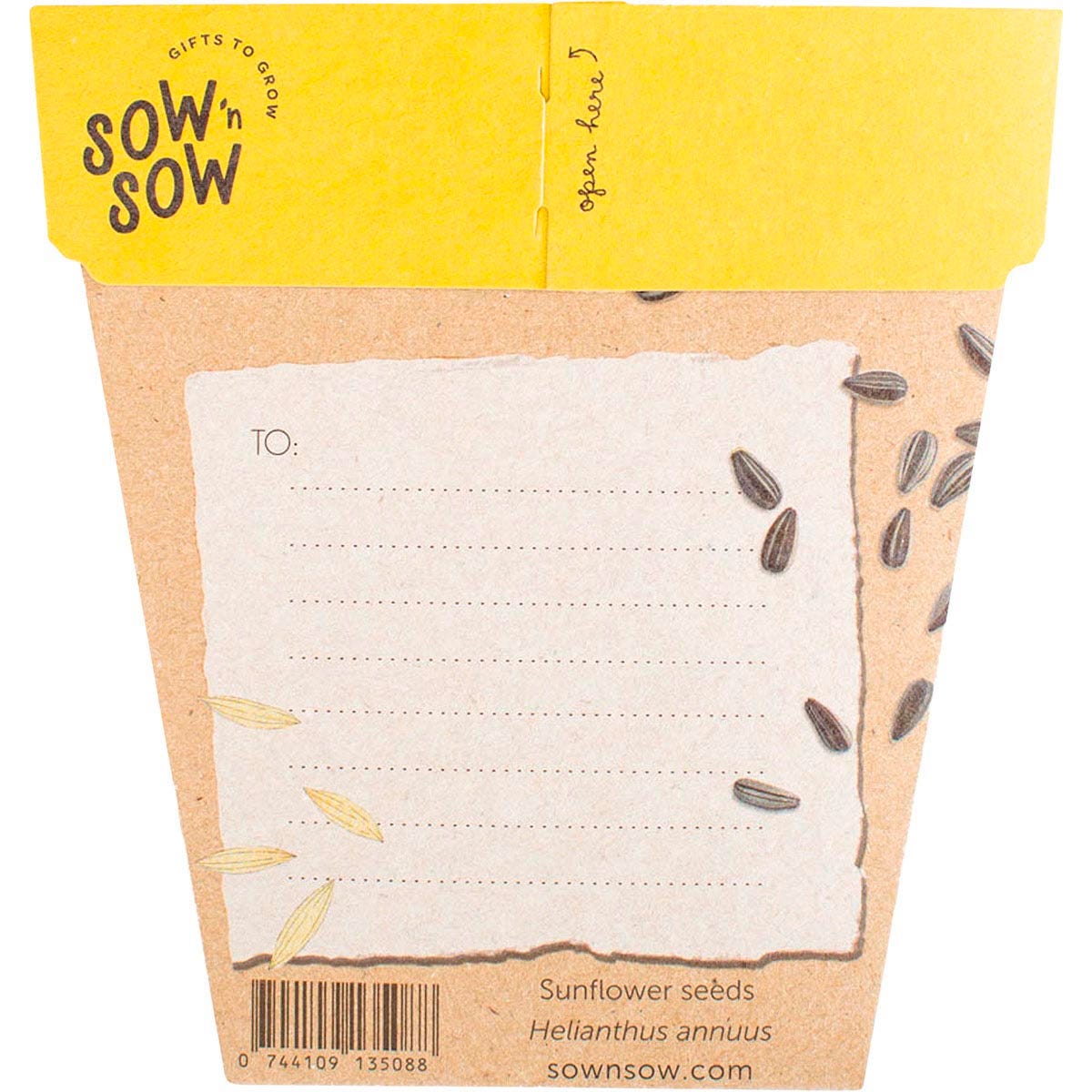 Sow 'n Sow Gift of Seeds Sunflower