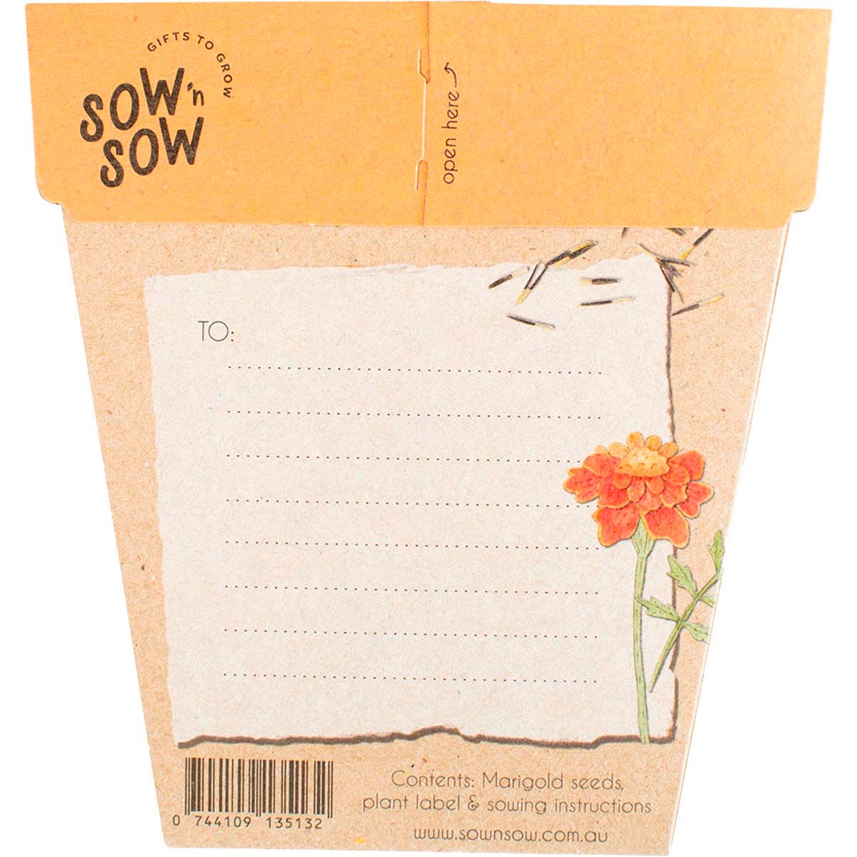 Sow 'n Sow Gift of Seeds Marigolds