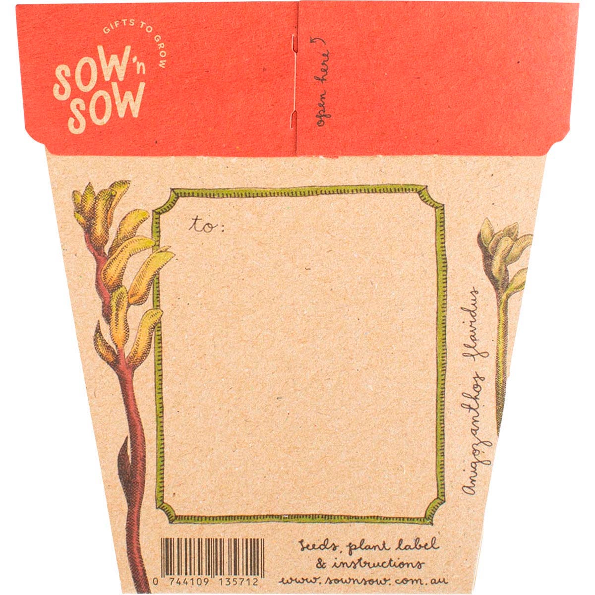 Sow 'n Sow Gift of Seeds Kangaroo Paw