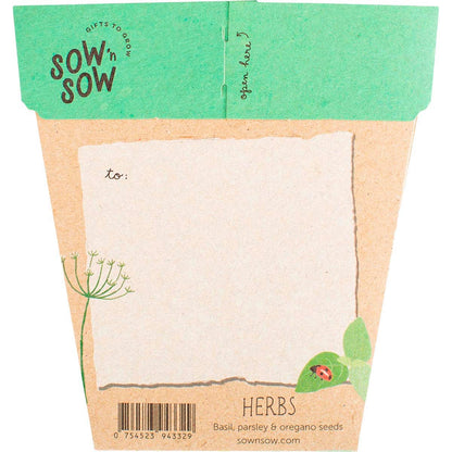 Sow 'n Sow Gift of Seeds Herbs